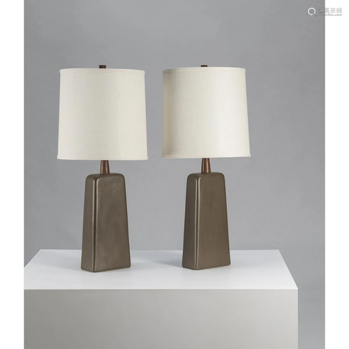 Jane & Gordon Martz (20th c.) Pair of table lamps