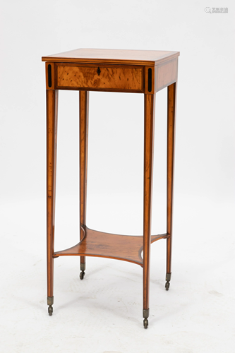 SHERATON SATINWOOD & ROSEWOOD END TABLE, 19TH C, H…