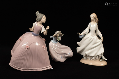 LLADRO PORCELAIN FIGURES, LADIES 3 H 11