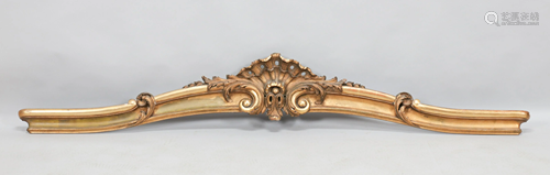 GILT GESSO & WOOD ARCHITECTURAL MOUNT, H 12