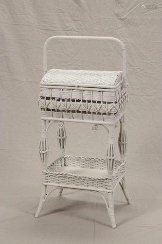 WICKER BASKET SEWING TABLE C 1900 H 29