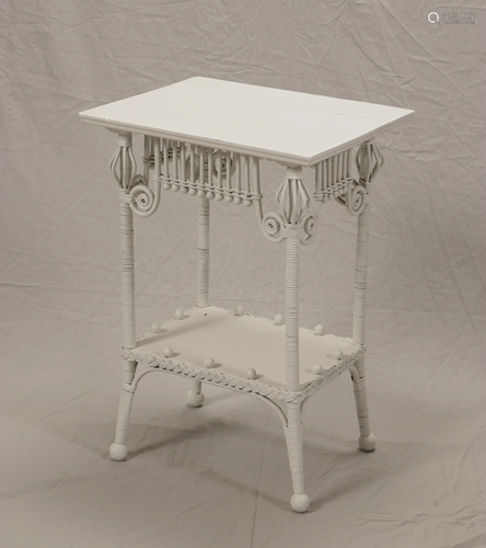 WICKER SIDE TABLE C 1900 H 28