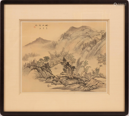 JAPANESE WATERCOLOR, C. 1920 H 11.6