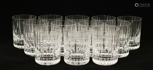 BACCARAT 'HARMONIE' CRYSTAL OLD FASHIONED, 12 PCS, H