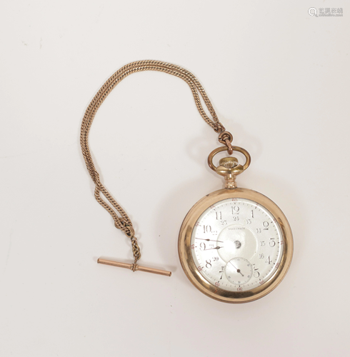 WALTHAM 17-JEWEL RAILROAD POCKET WATCH, DIA 2.25