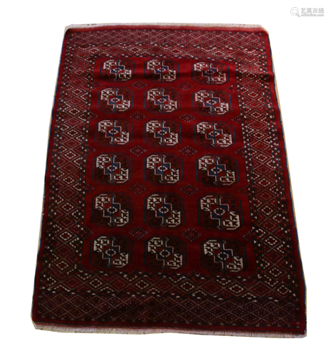 PAKISTANI BOKHARA WOOL RUG, W 52