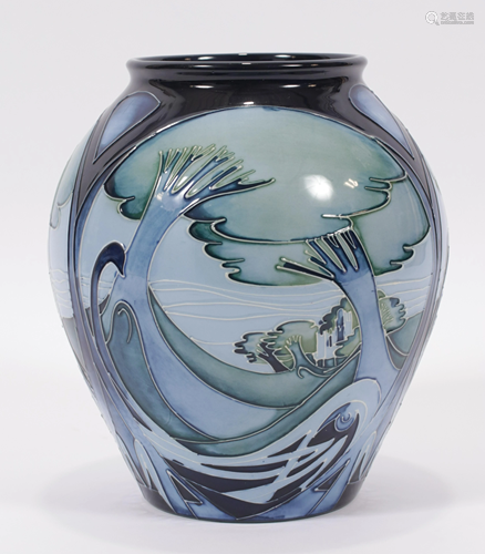 MOORCROFT POTTERY, EMMA BOSSONS, 'KNYPERSLY' VASE,