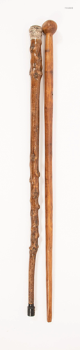 BRITISH STERLING HANDLE WALKING STICK, CHESTER,