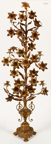 FRENCH GILT METAL 6-LIGHT CANDLE TREE, C. 1900, H 45