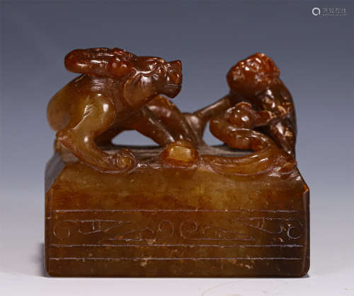 A CHINESE JADE SEAL