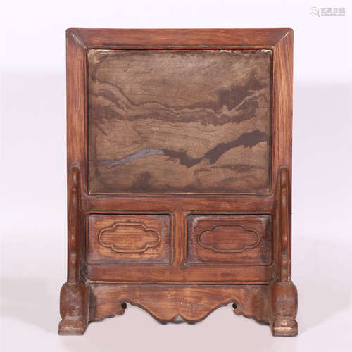 A CHINESE HARDWOOD TABLE SCREEN