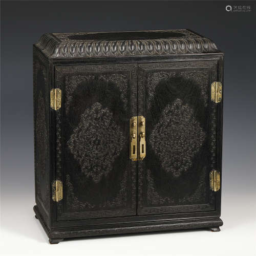 A CHINESE ZITAN CABINET