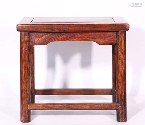 A CHINESE HARDWOOD STOOL