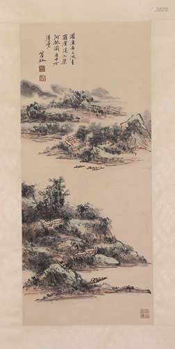 A CHINESE PAINTING OF NATURAL SCENERY