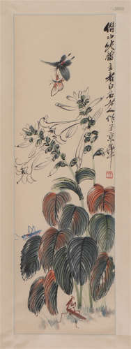 A CHINESE PAINTING OF BUTTERFLIES
