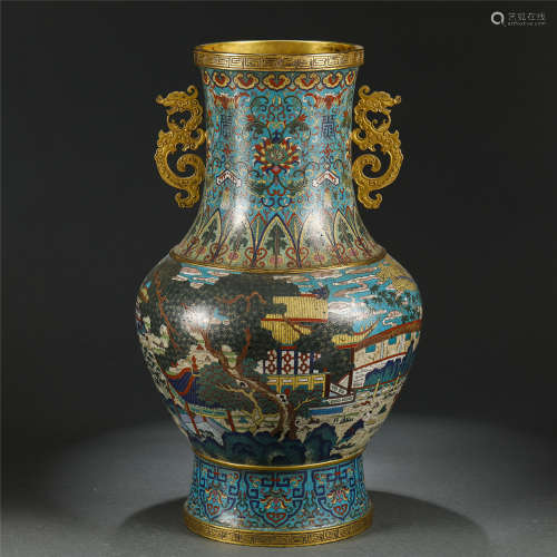 A CHINESE CLOISONNE VASE