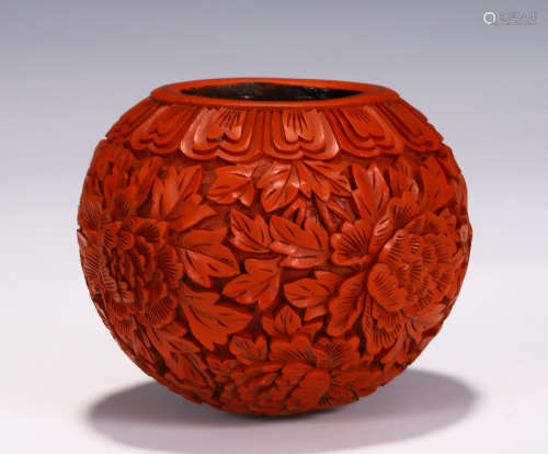 A CHINESE TIXI LACQUER JAR