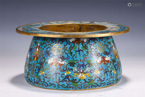 A CHINESE CLOISONNE BASIN