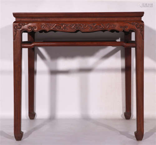 A CHINESE HARDWOOD SQUARE TABLE