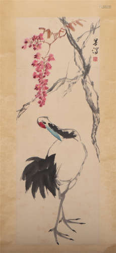 A CHINESE PAINTING OF CRANE