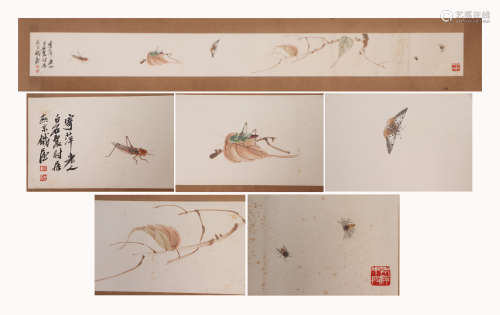 A CHINESE PAINTING OF INSECTS