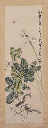 A CHINESE PAINTING OF FLOWERS