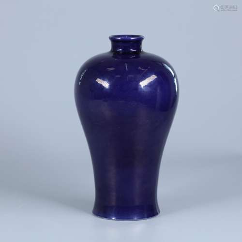 清中期 茄皮紫釉梅瓶