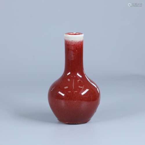 清中期 钧红釉瓶