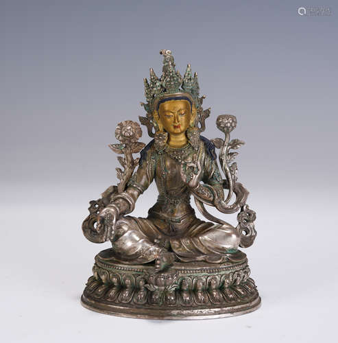 A CHINESE FIGURE OF BUDDHA SEATED STATUE