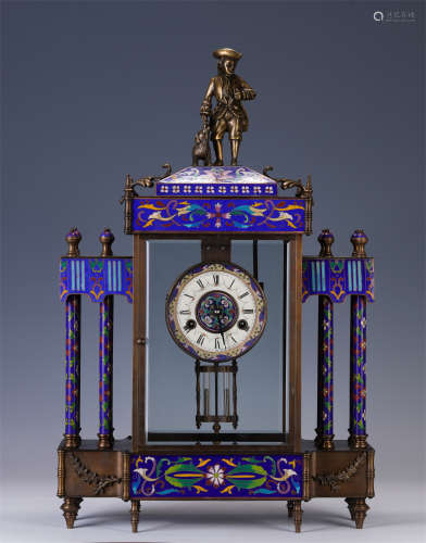 A CLOCK WITH ENAMEL INLAIDED