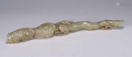 A CHINESE WHITE JADE RUYI