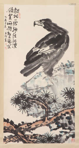 A CHINESE PAINTING OF EAGLE
