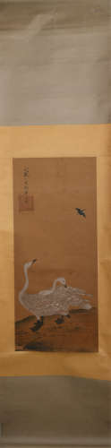 A CHINESE PAINTING OF WILD GOOSE