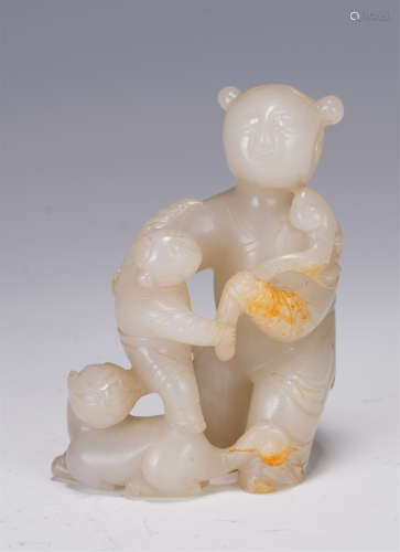 A CHINESE WHITE JADE DECORATION