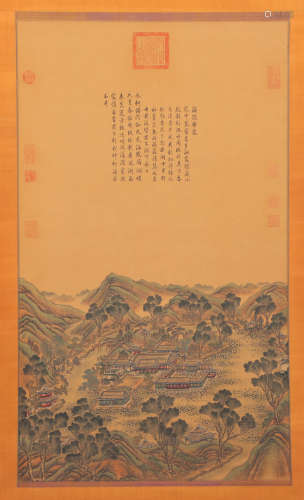 A CHINESE PAINTING OF SCENERY