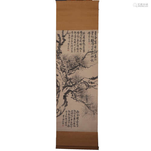 A CHINESE PAINTING OF PINE TREE