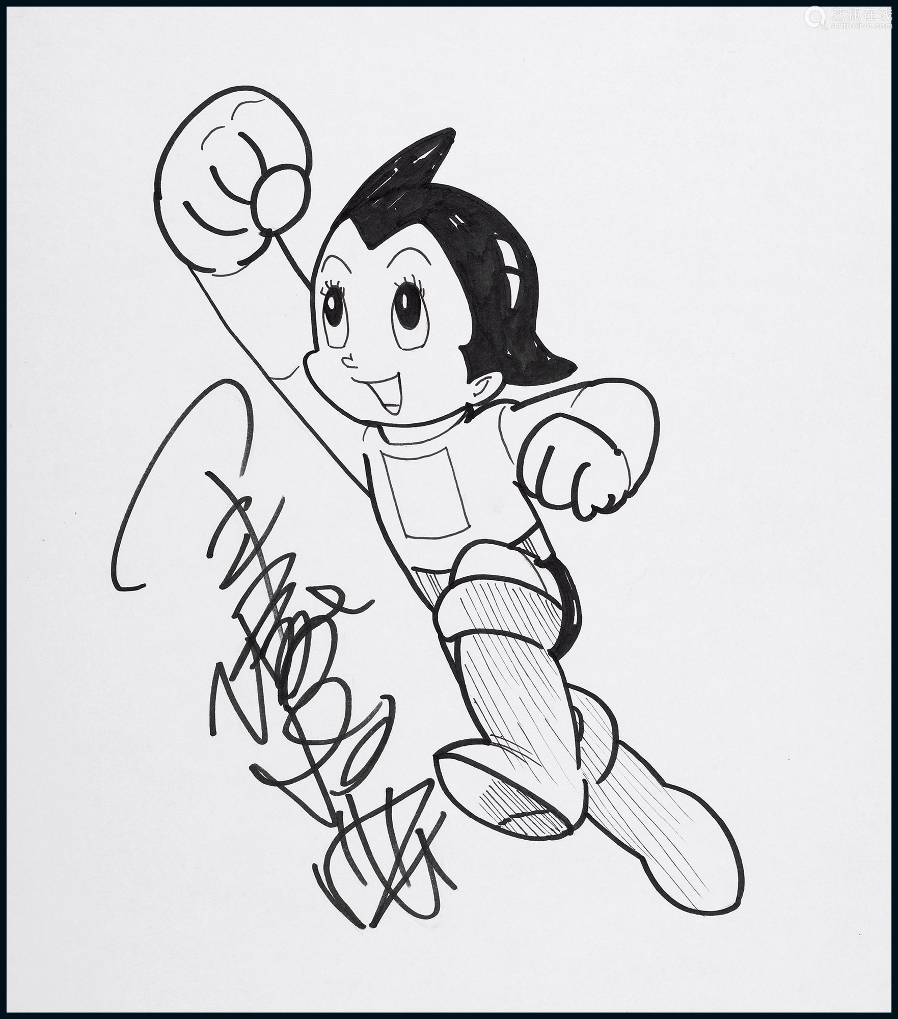 日本漫画大师 手冢治虫 Osamu Tezuka 亲笔手绘 铁臂阿童木 画作 Deal Price Picture 日本漫画大师 手冢治虫 Osamu Tezuka 亲笔手绘 铁臂阿童木 画作 Deal Price Picture