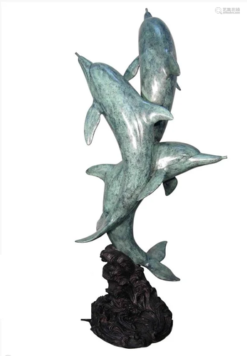 Bronze Dolphin Fountain