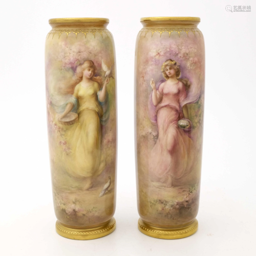 George White for Royal Doulton, a pair o