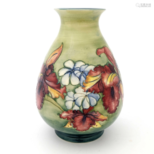 Walter Moorcroft, a large Orchid vase, c