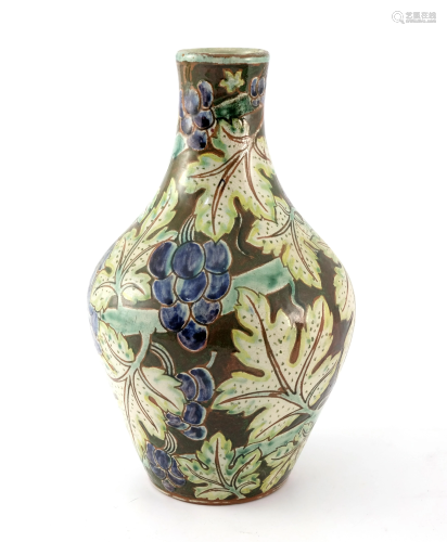 Della Robbia, an art pottery vase, ovoid