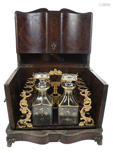 French Gilt Bronze Mounted Tantalus Box