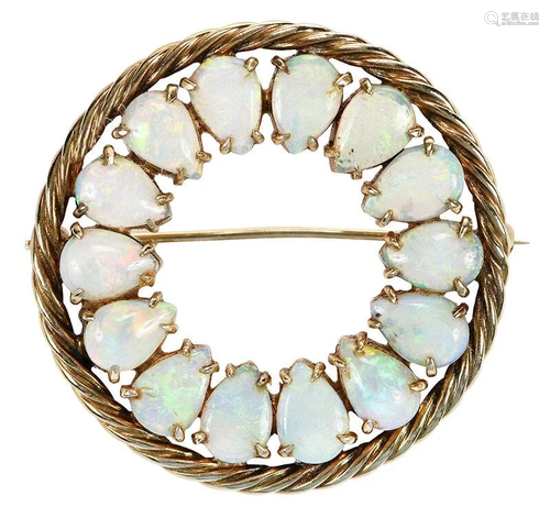 14kt. Opal Brooch