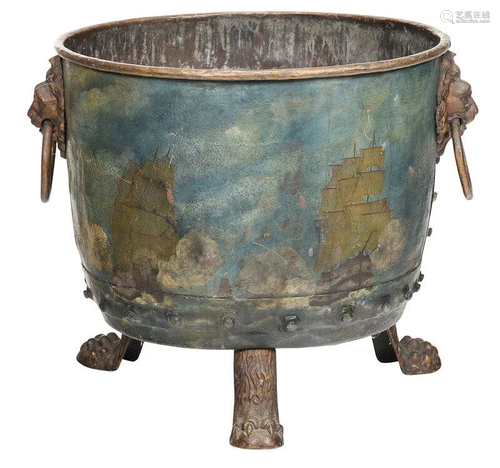 Regency Style Brass Firewood Bucket