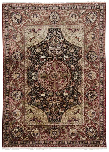 Kerman Carpet Hunting Scene