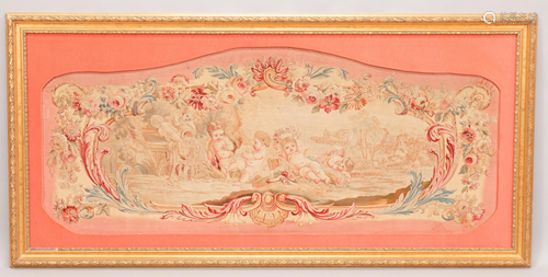 AUBUSSON FRENCH WOVEN TAPESTRY, 19TH C, H 28