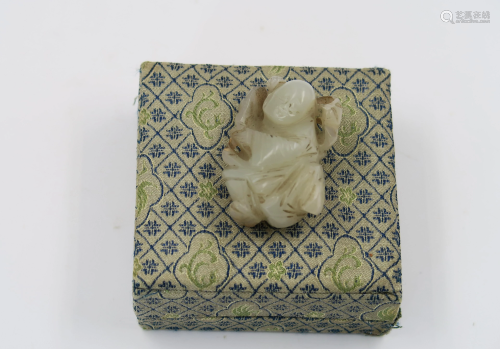 Chinese Carved Jade o Baby