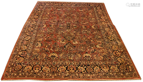 ANTIQUE PERSIAN SAROUK WOOL CARPET, C. 1930, …