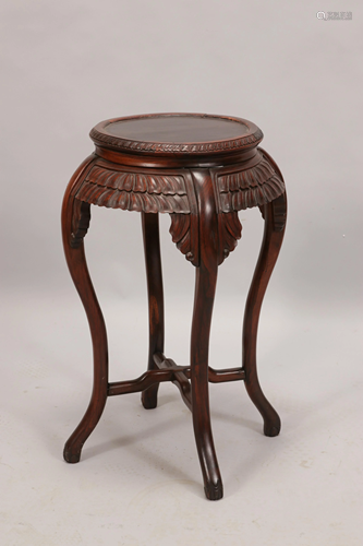 CHINESE TEAKWOOD HAND CARVED PEDESTAL C 1880, …