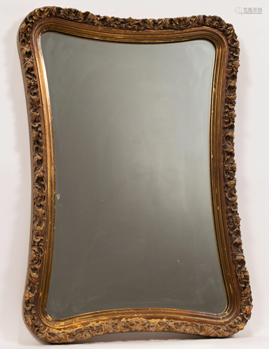 ANTIQUE GILT GESSO MIRROR, C. 1930, H 27